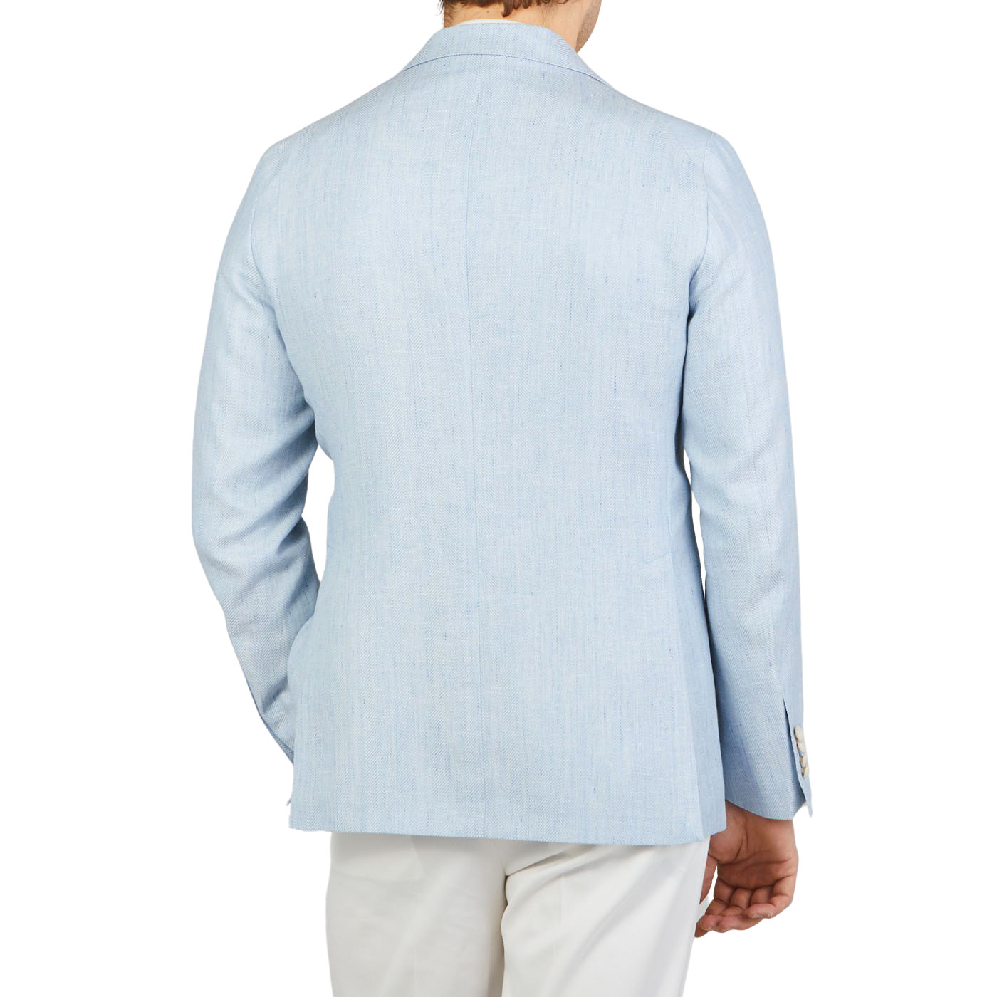 Tagliatore - Light Blue Linen Wool Unstructured Blazer | Baltzar