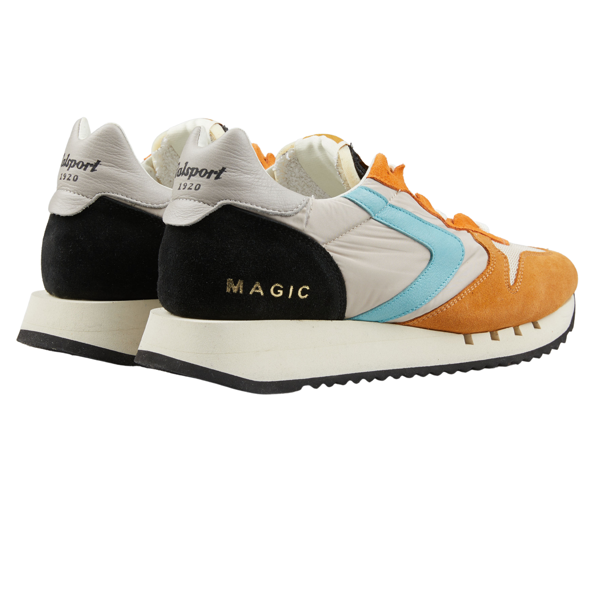 Valsport Grey Leather Nylon Run33 Magic Sneakers Baltzar