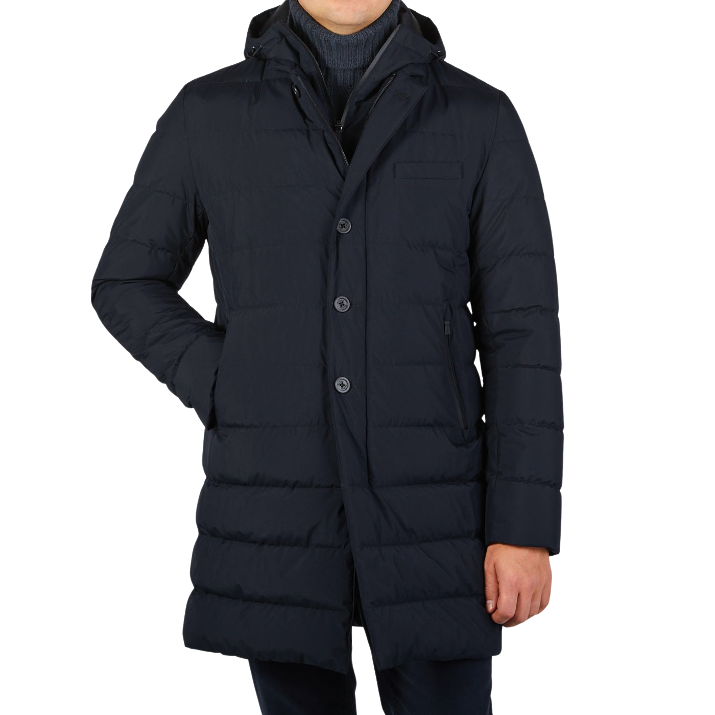 Herno - Navy Blue Nylon Gore-Tex Legend Coat | Baltzar