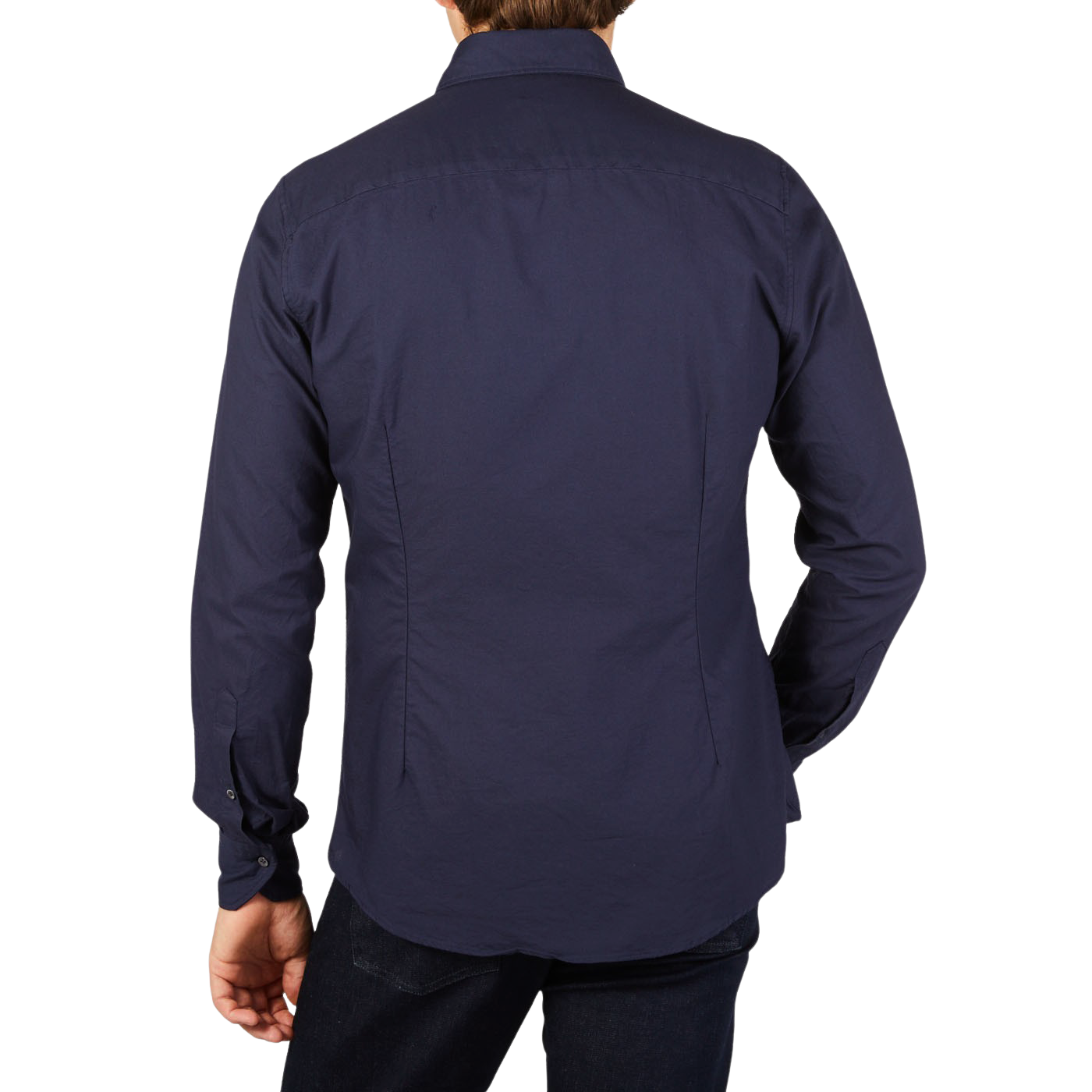 Stenströms - Navy Blue Cotton Oxford Slimline Shirt | Baltzar