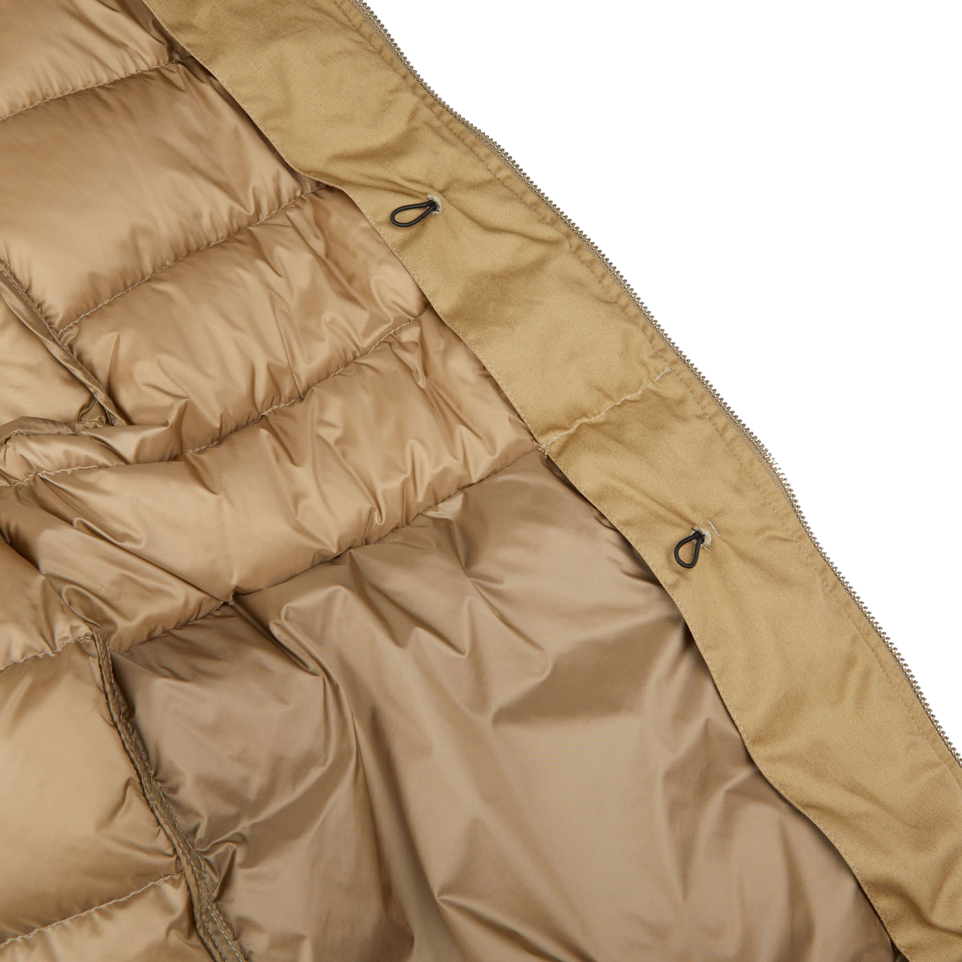 Ten C - Beige Nylon Down Padded Liner Jacket | Baltzar