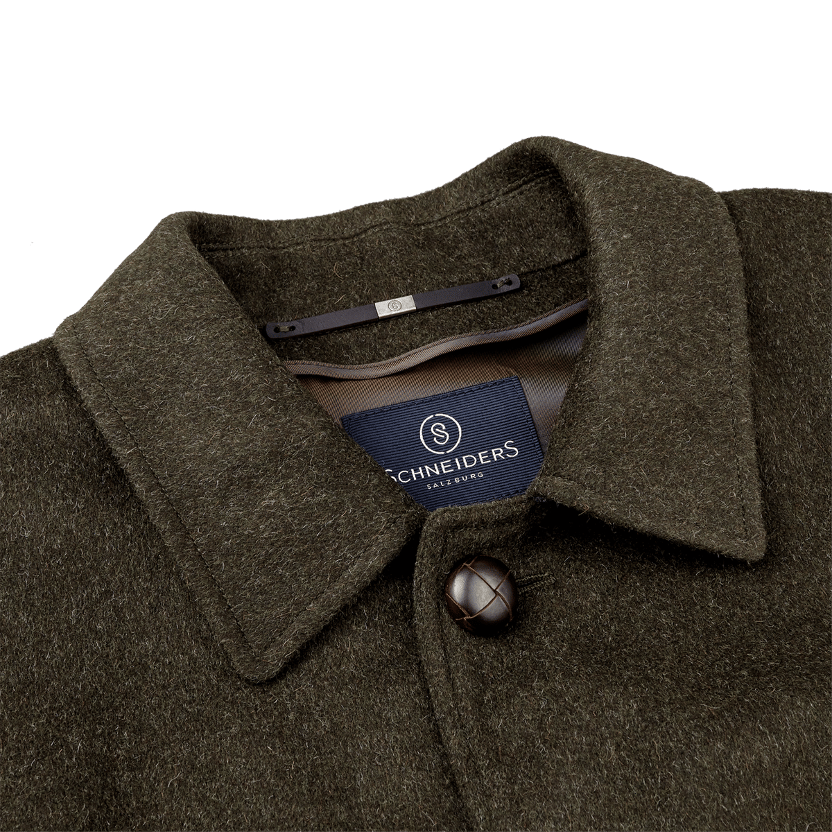 Schneiders - Forest Green Loden Wool Alpaca Coat | Baltzar