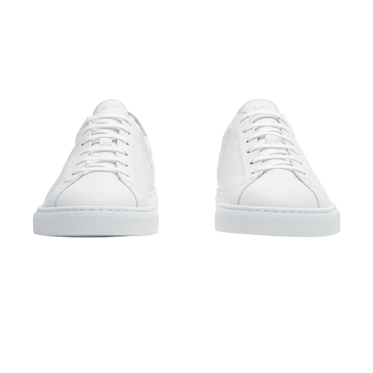 C.QP - White Leather Racquet Sneakers | Baltzar