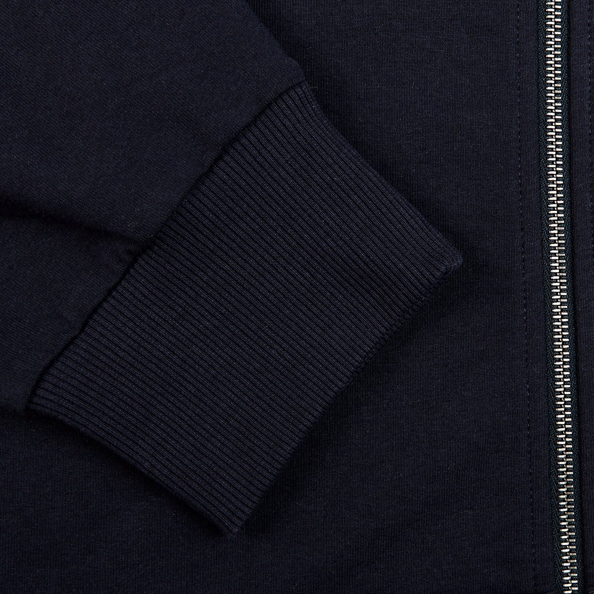 Canali - Navy Cotton Zip Hoodie Sweater | Baltzar