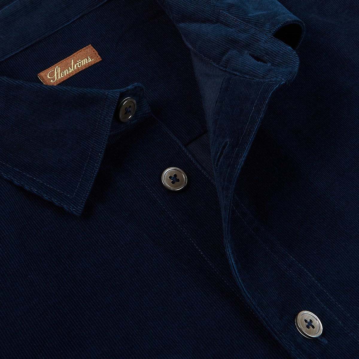 Stenströms - Navy Cotton Corduroy Overshirt | Baltzar