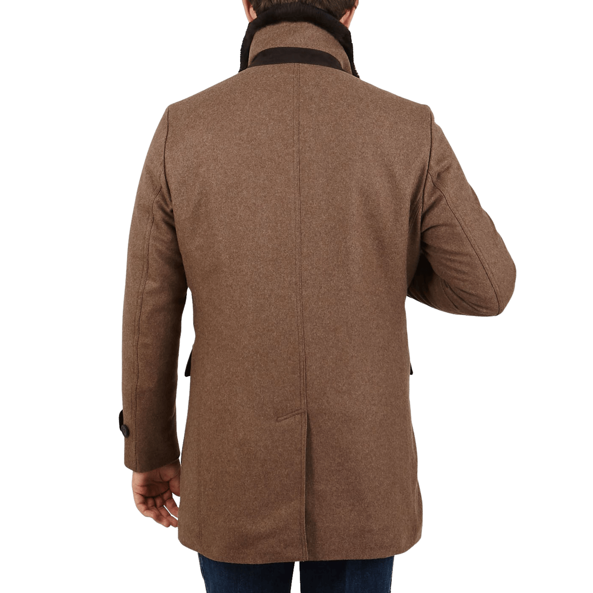 Schneiders - Nougat Brown Colombo Cashmere Fur Lined Coat