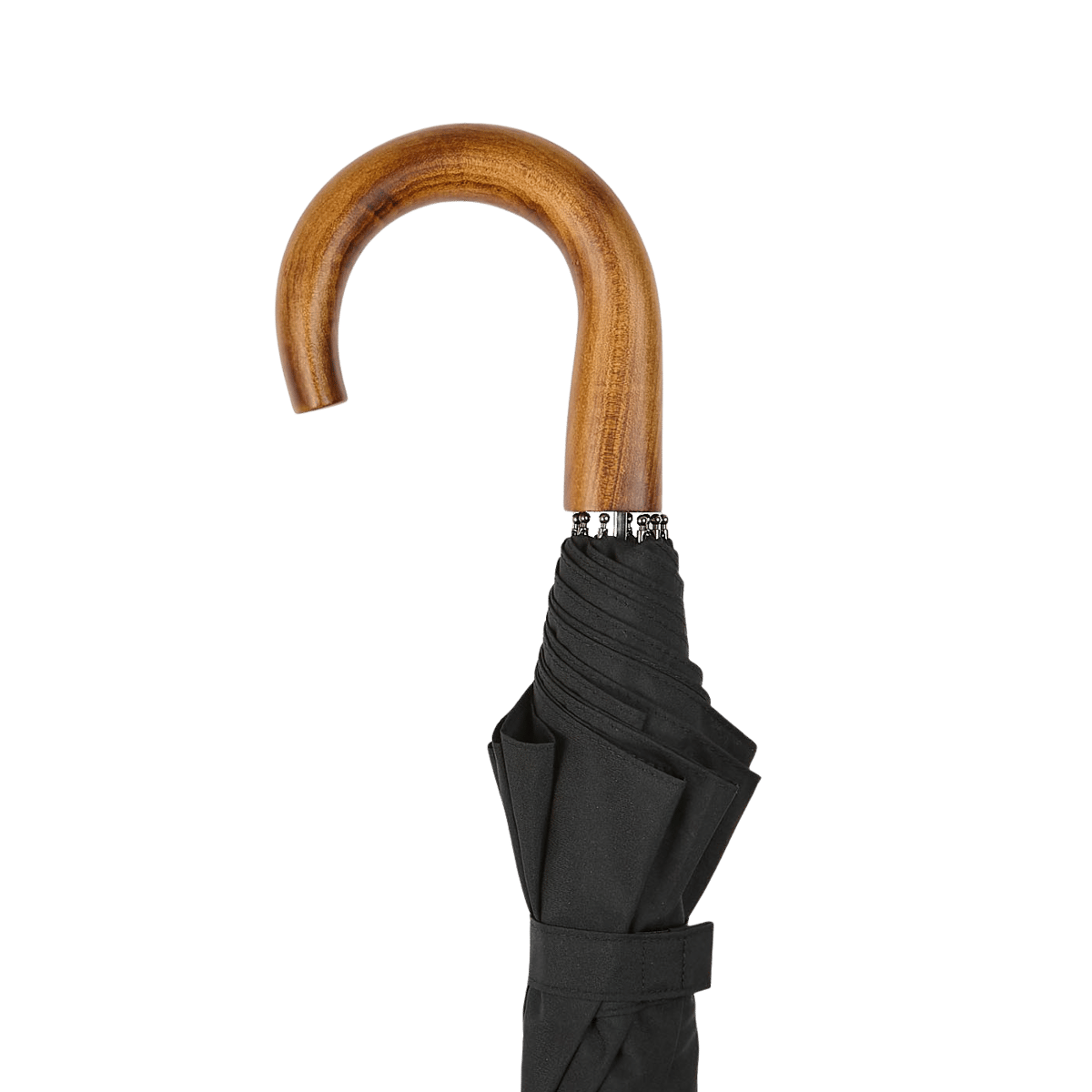 Fox Umbrellas - Black Telescopic Maple Handle Umbrella | Baltzar