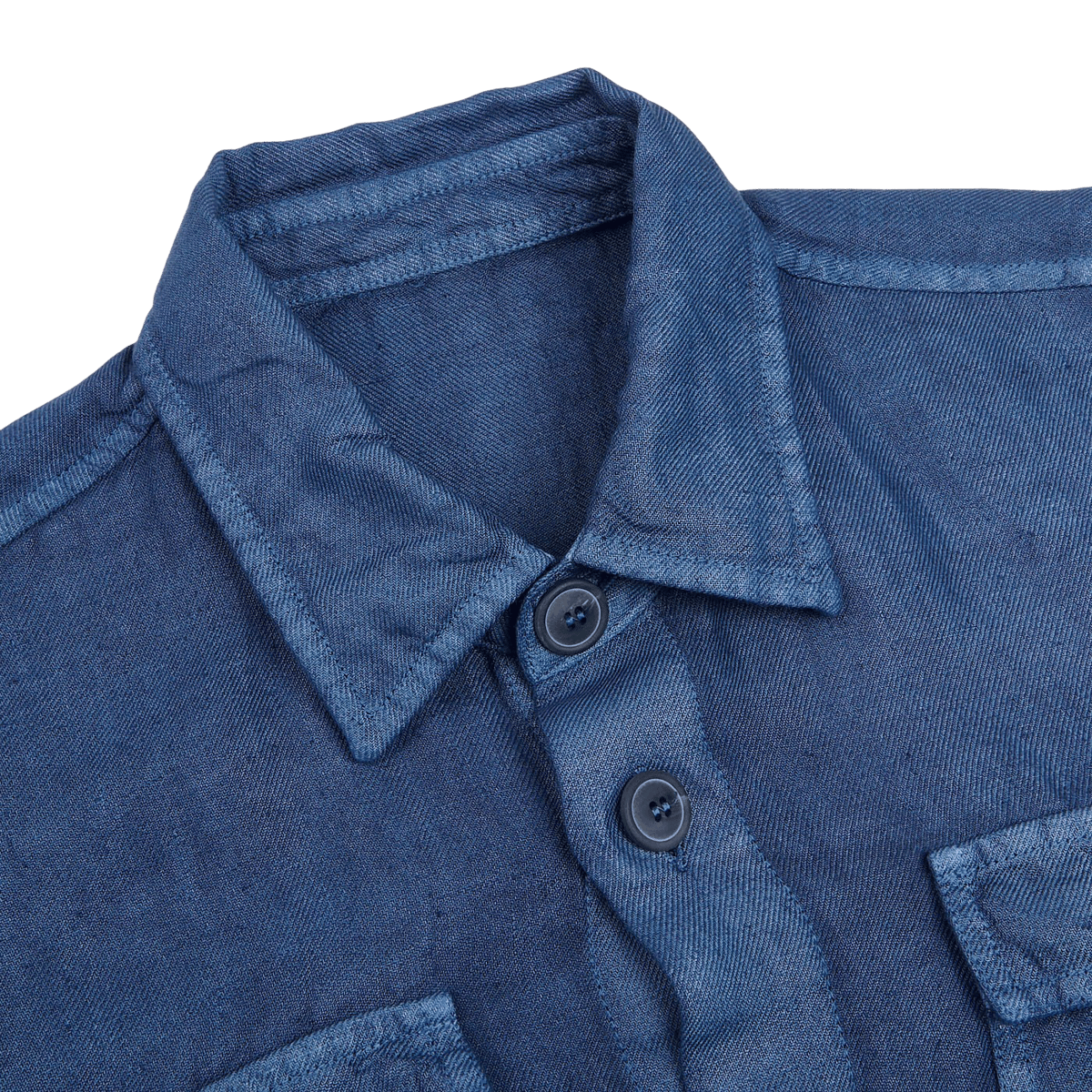 Gran Sasso - Washed Blue Linen Safari Jacket | Baltzar