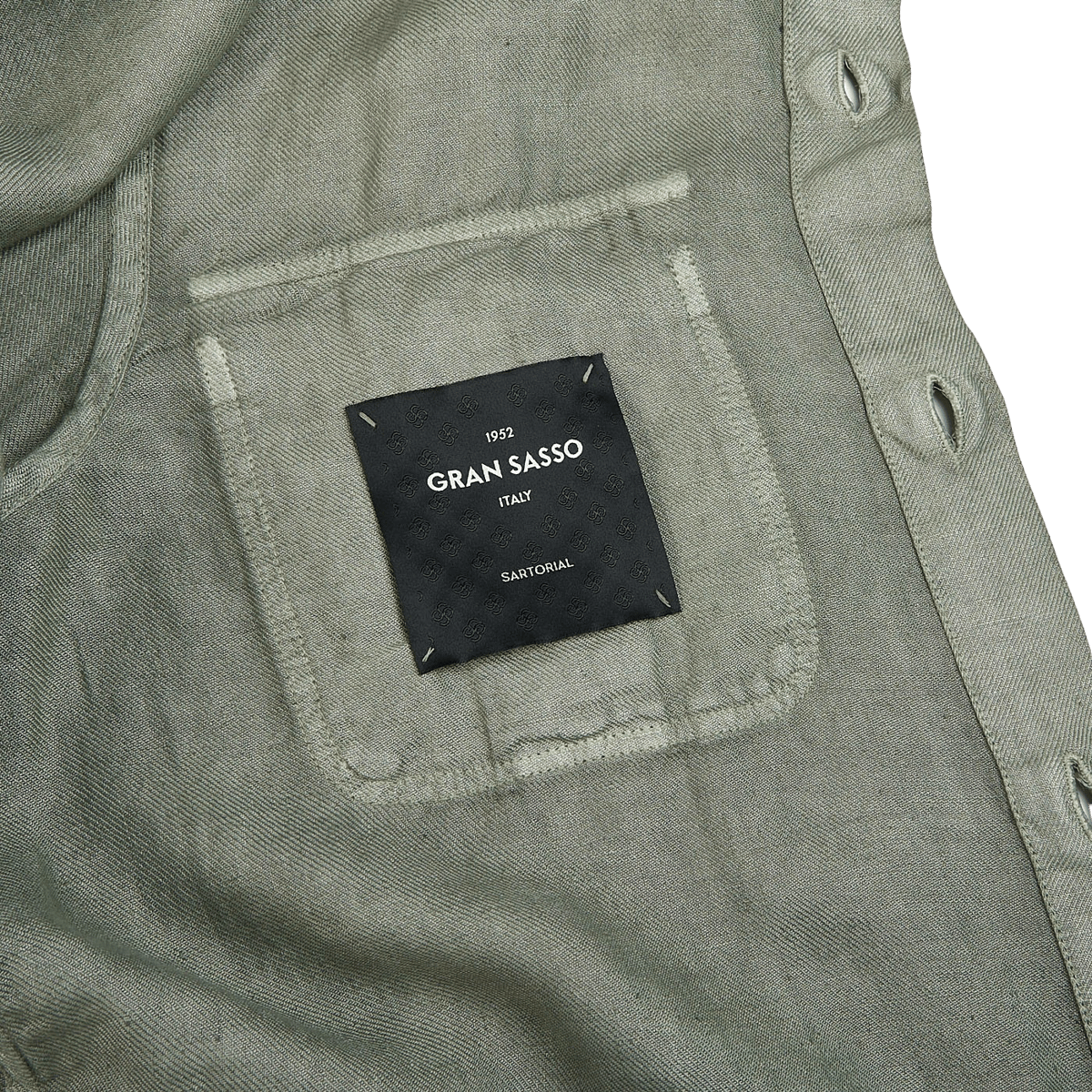 Gran Sasso - Washed Green Linen Safari Jacket | Baltzar