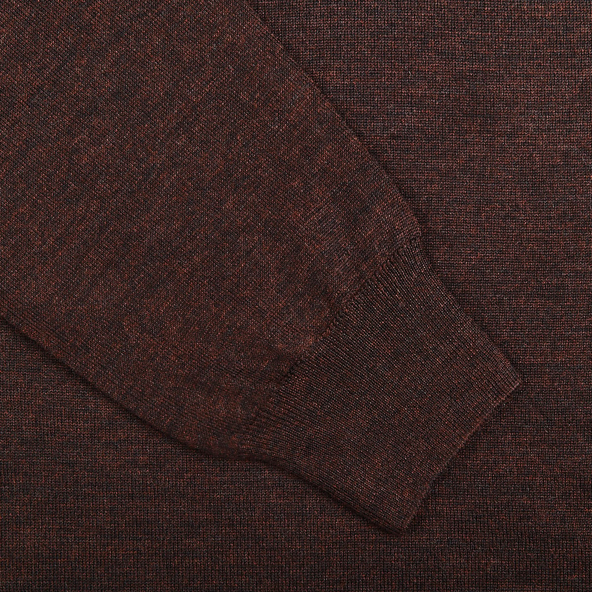 Mauro Ottaviani - Brown Melange 16 Gauge Merino Wool Polo Shirt 