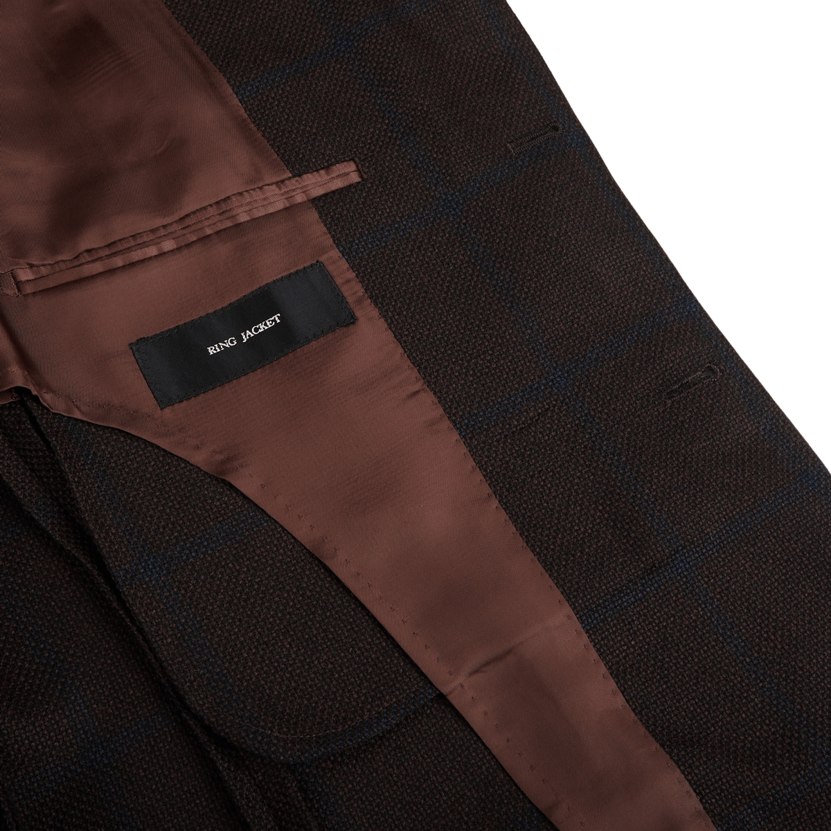 Ring Jacket - Brown Windowpane Wool Balloon Blazer | Baltzar