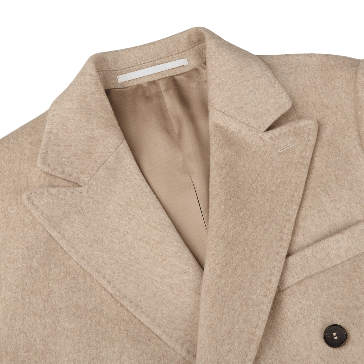 Studio 73 - Taupe Beige Loro Piana Wool Polo Coat | Baltzar