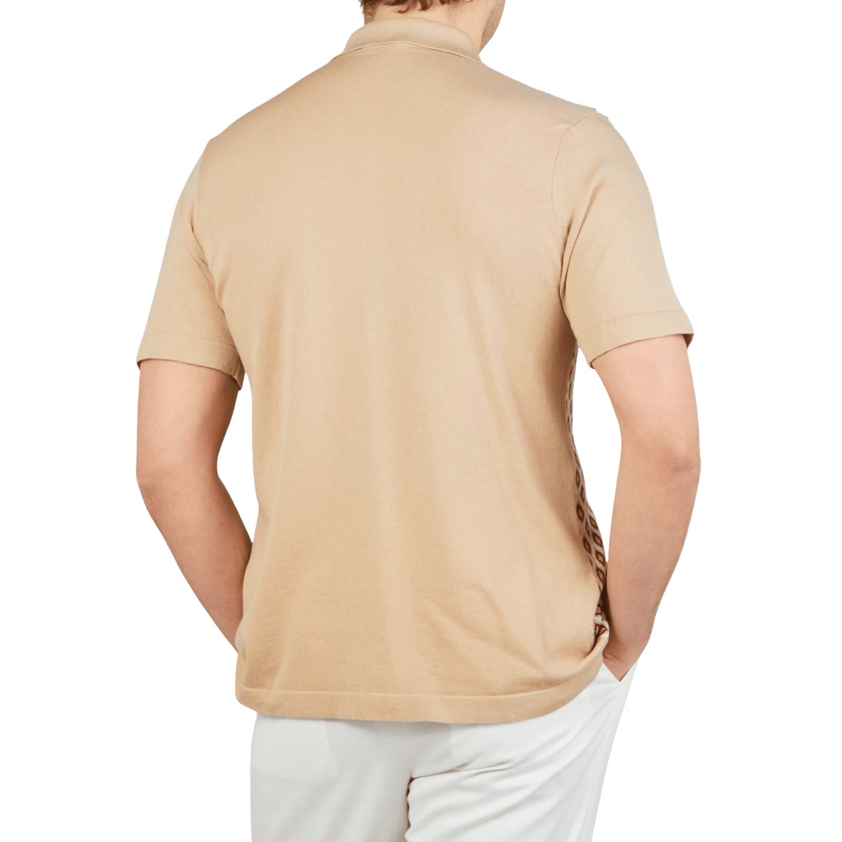 caldera Generosidad etiqueta Tagliatore - Camel Beige Knitted Cotton Shirt | Baltzar