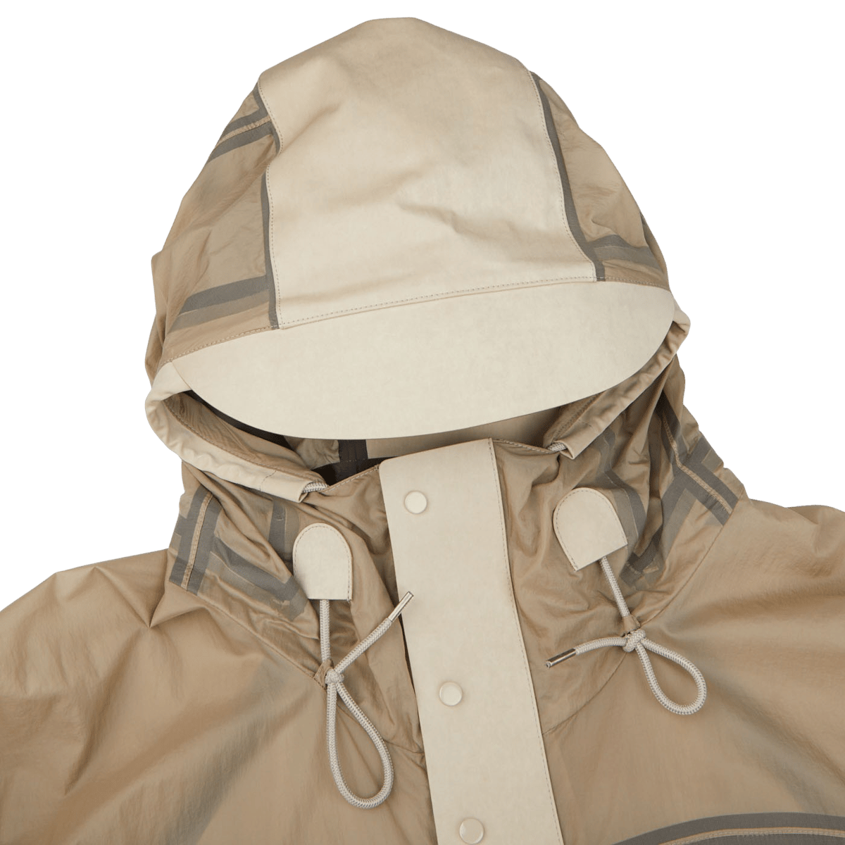 Ten C - Beige Nylon Combo Bonded Anorak | Baltzar