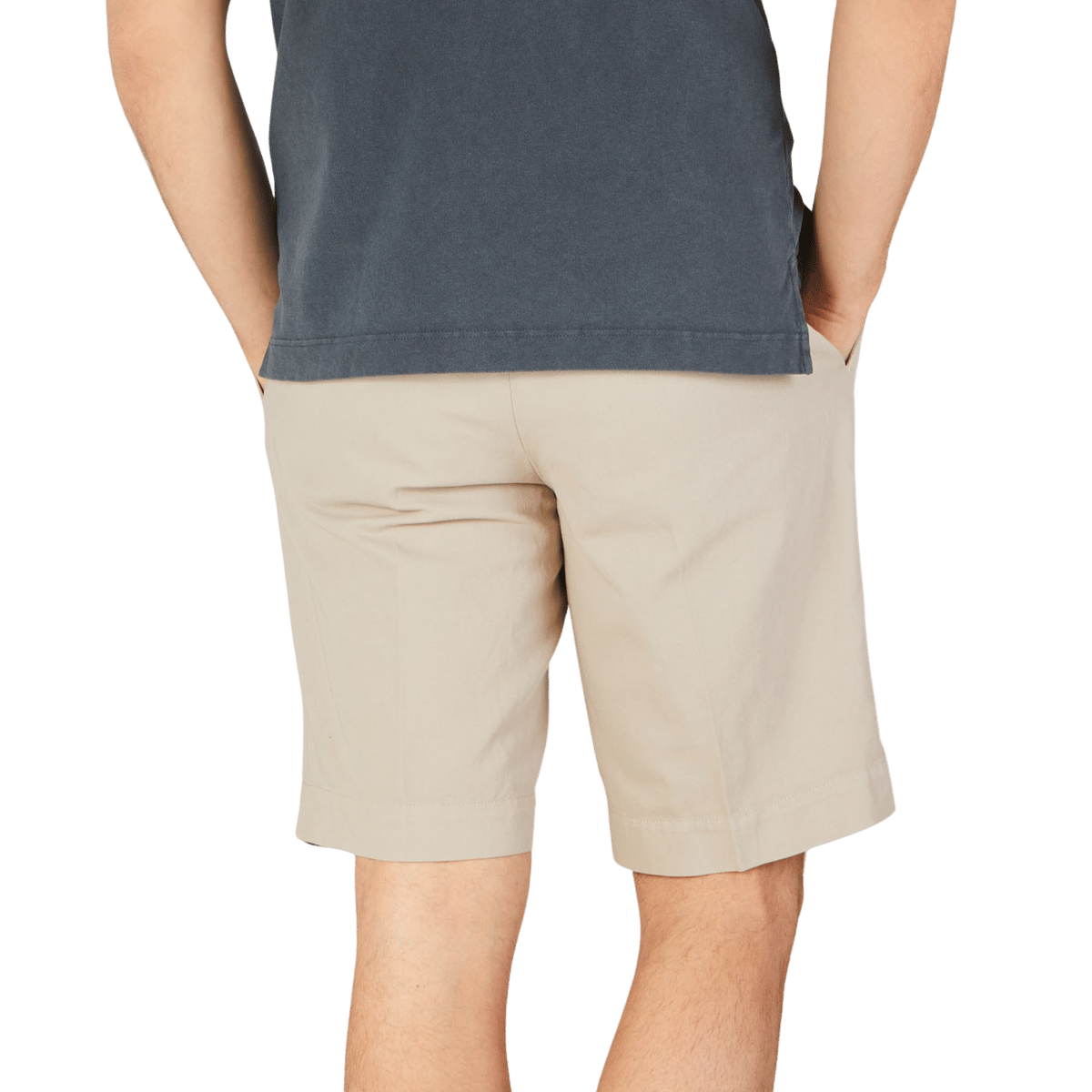 Incotex - Washed Beige Cotton Linen Pleated Shorts | Baltzar