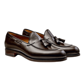 Carmina Dark Brown Calf Leather Forest Penny Loafers Front